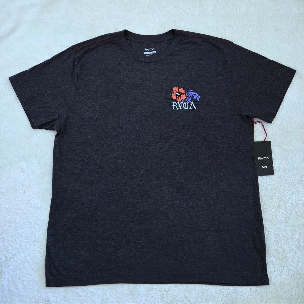 RVCA🏄♂️ "Floral Park" Vintage Dye Slim Fit Graphic Tee👕 - NWT - Picture 2 of 16